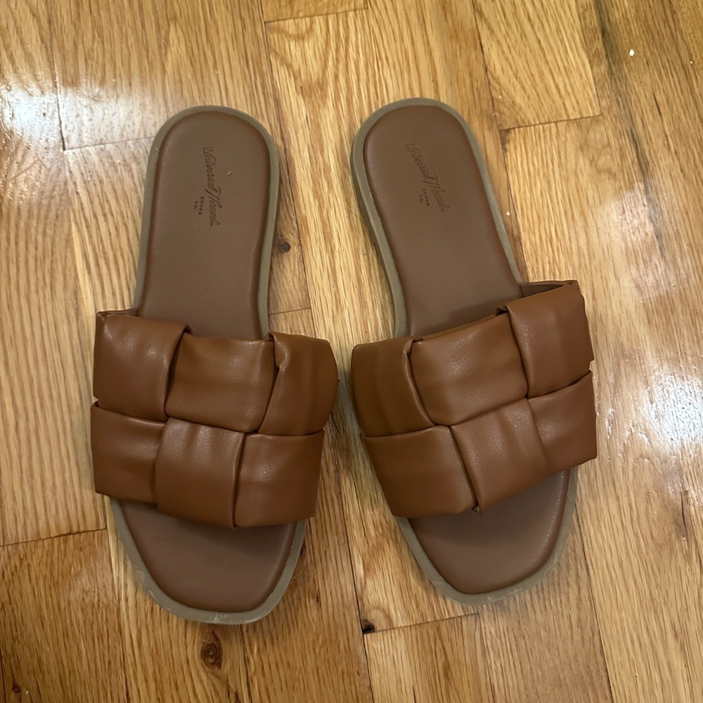 Brown Slide Sandals